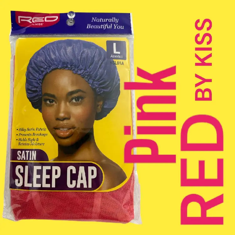 SILKY SATIN SLEEP CAP (LARGE) Pink- HSL01