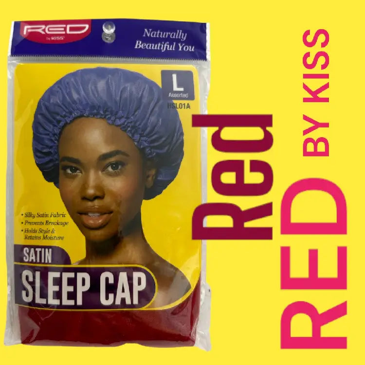 SILKY SATIN SLEEP CAP (LARGE) Red - HSL01A