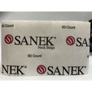 Tiras cervicales Sanek, caja individual, paquete de 60 tiras blancas