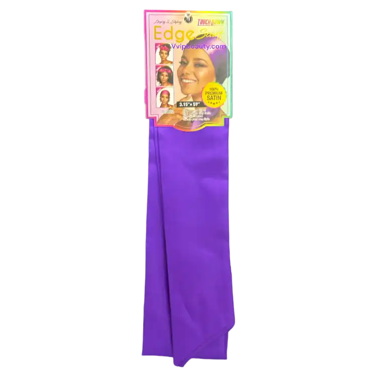 Satin Edge Scarf - Purple: Essential for Styling and Setting Perfect Edges