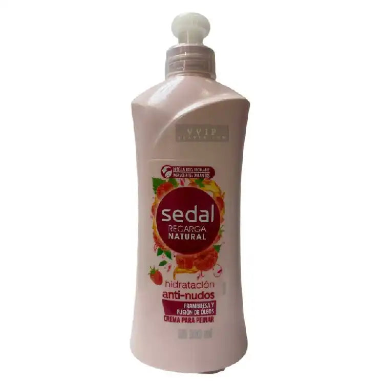 Sedal Natural Hydration Anti Knots Raspberry Styling Cream 300ml - Effortless Detangling and Daily Hair Vitality
