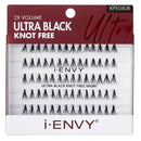 Pestañas individuales cortas ultra negras sin nudos (70 unidades)-KPE04UB