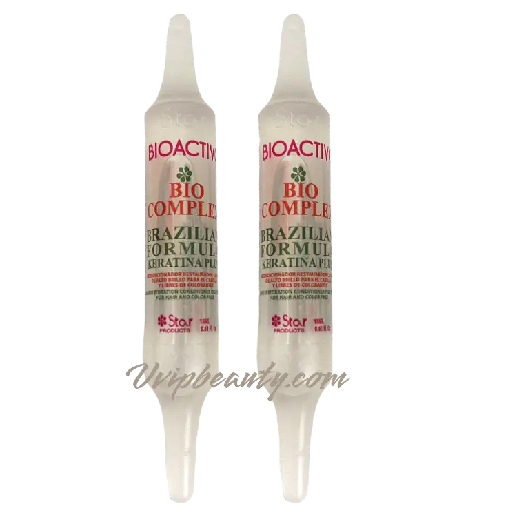 Star Bio Complex Ampoules/ampollas Brazilian Formula Keratina Plus Oil Treatment 0.61 Oz -2 Vials