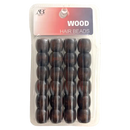 Cuentas de madera marrón oscuro