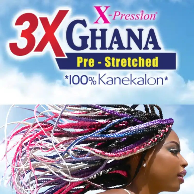 X-PRESSION(Original) Pre Stretched - REALISTIC 100% KANEKALON  3X GHANA 50"