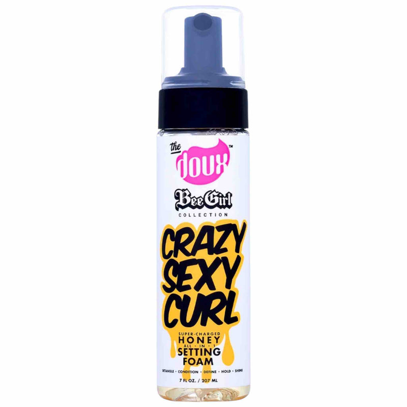 The Doux CRAZYSEXYCURL™ Honey Setting Foam – 7 oz. All-in-One Styler • Curl Definition • No Crunch or Flakes