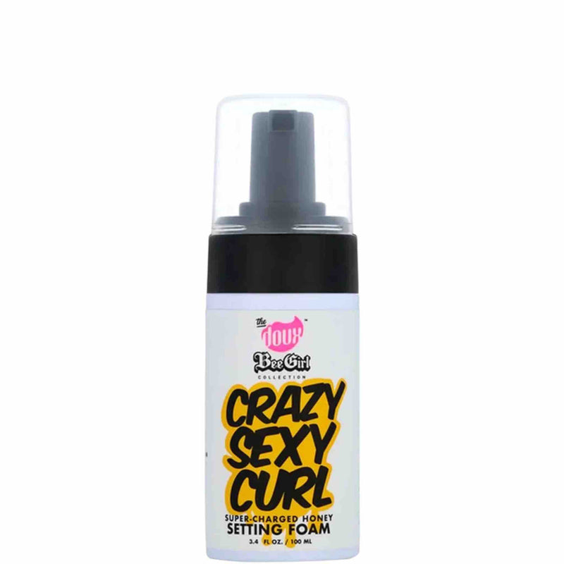 The Doux CRAZYSEXYCURL™ Honey Setting Foam – Travel Size 3.4 oz. All-in-One Styler • Curl Definition • TSA-Approved