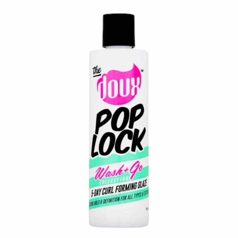 The Doux POP LOCK™ 5-Day Curl Forming Glaze – 12 oz.  Extreme Hold • Shine Booster • Anti-Humidity Curl Setter