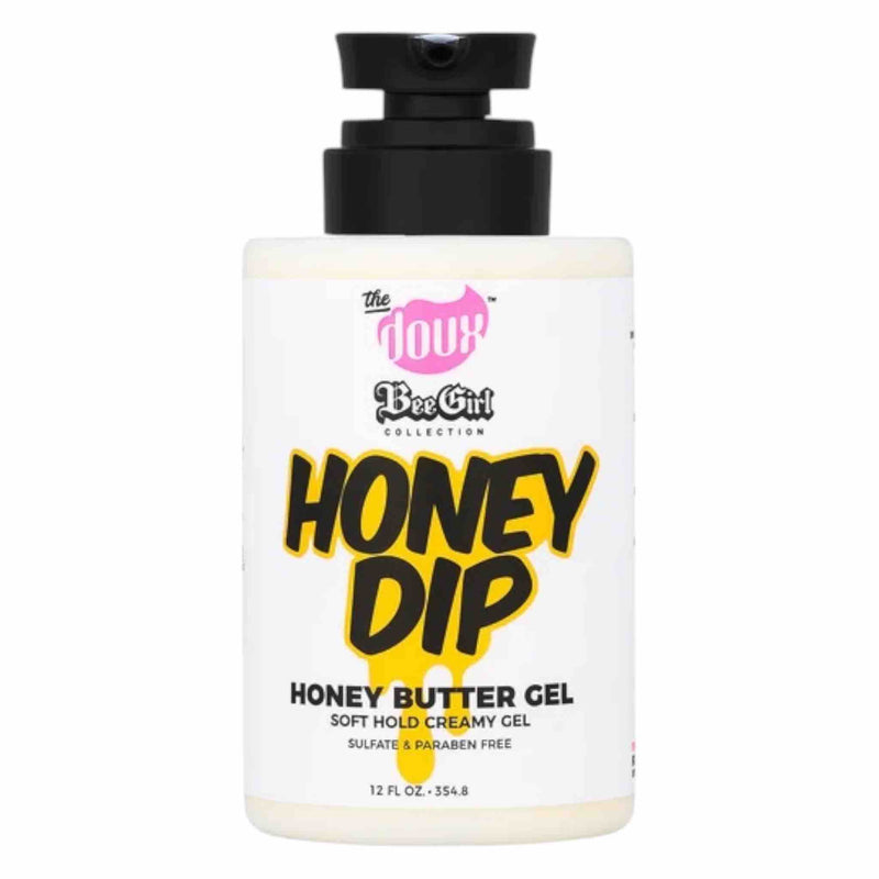 The Doux BEE GIRL™ Honey Dip Honey Butter Gel – 12 oz.   Butter-Rich Moisture • Strong Curl Hold • All-in-One Styling