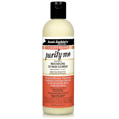Aunt Jackie's Flaxseed Recipes Purify Me Moisturizing Co-wash Cleanser 12 oz