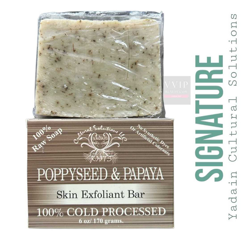 100% Cold Processed, Raw Bar Soap: POPPYSEED & PAPAYA