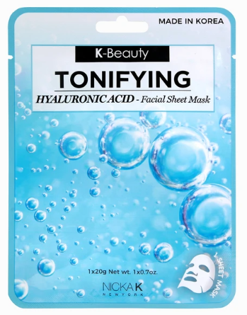 NICKA K Facial Sheet Mask HYALURONIC ACID