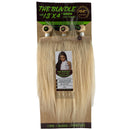 Cabello humano virgen brasileño Remy 100% natural y liso, 3 piezas + cierre frontal de encaje de 13" x 4" - 613 