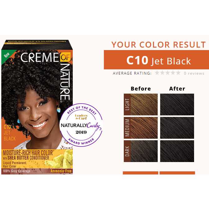 CREME OF NATURE  MOISTURE-RICH HAIR COLOR WITH SHEA BUTTER CONDITIONER (92)