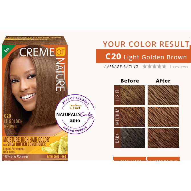 CREME OF NATURE  MOISTURE-RICH HAIR COLOR WITH SHEA BUTTER CONDITIONER (92)