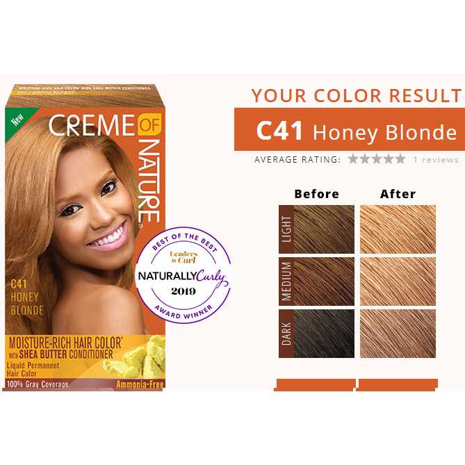 CREME OF NATURE  MOISTURE-RICH HAIR COLOR WITH SHEA BUTTER CONDITIONER (92)