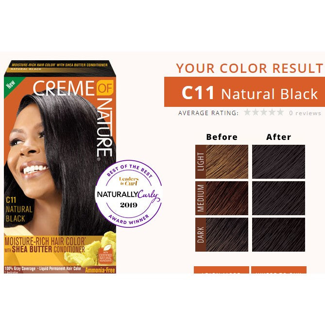 CREME OF NATURE  MOISTURE-RICH HAIR COLOR WITH SHEA BUTTER CONDITIONER (92)