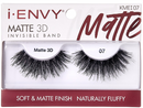 Pestañas postizas Kiss Envy Matte 3D con banda invisible: Eleva tu mirada - KMEI07