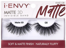 Pestañas postizas Kiss Envy Matte 3D con banda invisible: Eleva tu mirada - KMEI08