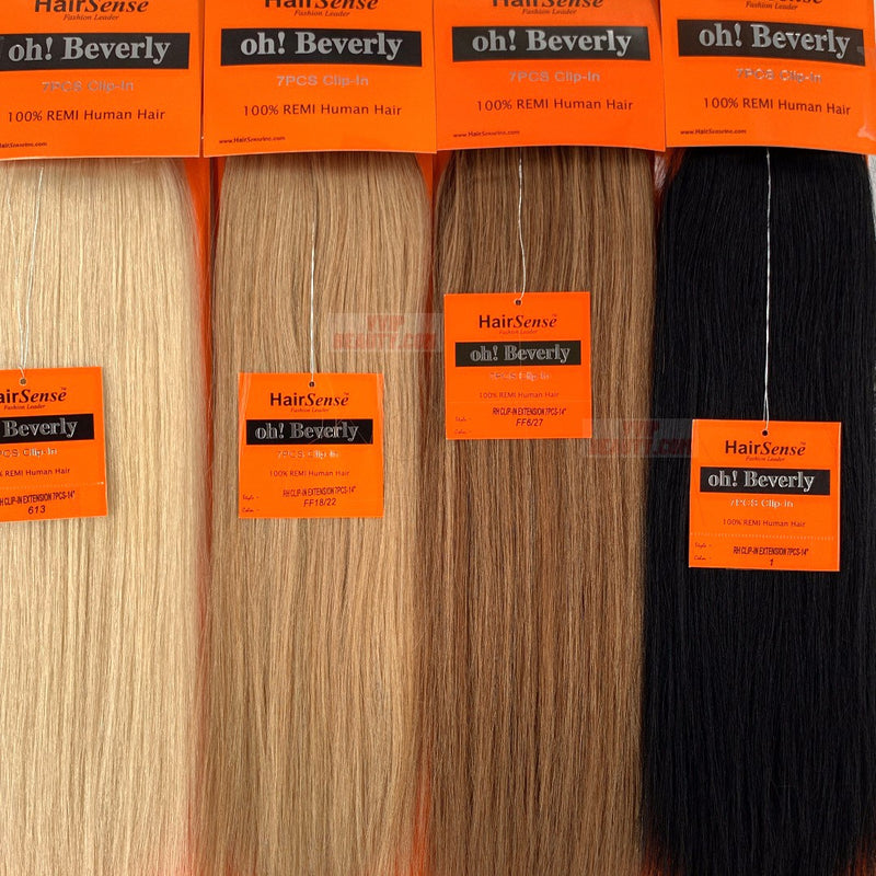 100% remi human hair 7 pcs clip-in extensions;weave; straight;Hair sense; Oh! Beverly 16"