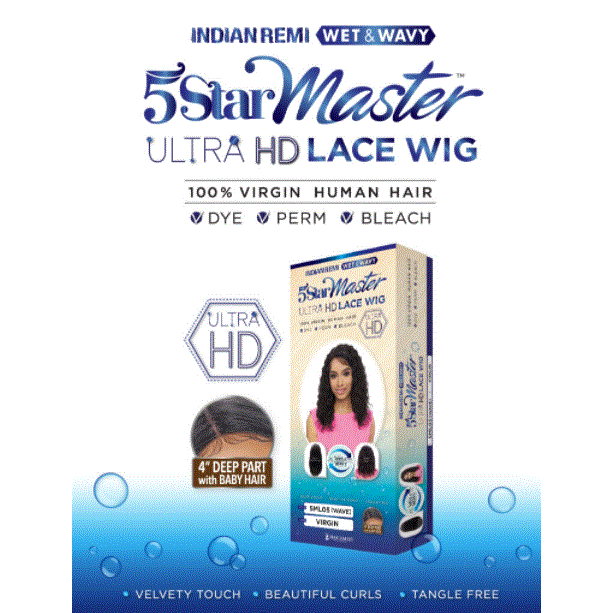 5ML05 -5 STAR MASTER LACE WIG (WAVE) 17″(Wet and Wave) (S)^