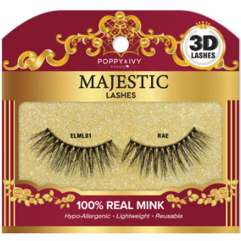 Poppy & Ivy Majestic 3D LASHES 100% REAL MINK Series-01 Rae (M9)
