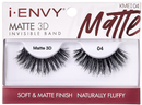 Pestañas postizas Kiss Envy Matte 3D con banda invisible: Eleva tu mirada - KMEI04