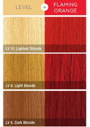 Tinte semipermanente para el cabello KISS COLORS Tintation-T650 - Naranja llameante 5oz (S6)