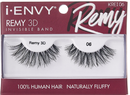 Pestañas postizas Kiss I Envy Remy 3D con banda invisible, 100% cabello humano - KREI06