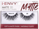 Pestañas postizas Kiss Envy Matte 3D Invisible Band- KMEI03