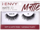 Pestañas postizas Kiss Envy Matte 3D con banda invisible: Eleva tu mirada - KMEI10