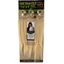 Cabello humano virgen brasileño Remy 100% natural y liso, 3 piezas + cierre frontal de encaje de 13" x 4" - 613 