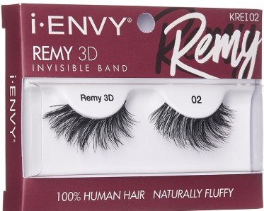 Kiss I Envy Remy 3D Invisible Band 100% Human Hair Eyelashes-KREI02
