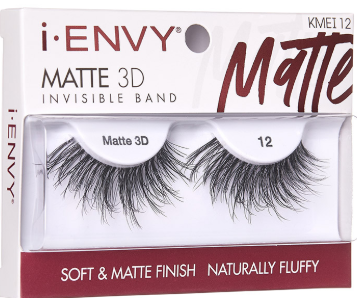 Kiss  Envy Matte 3D Invisible Band Eyelashes- KMEI12