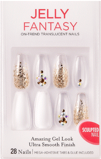 KISS Jelly Fantasy Nails Be Jelly 28 Nails -KGF J03 (B00137)