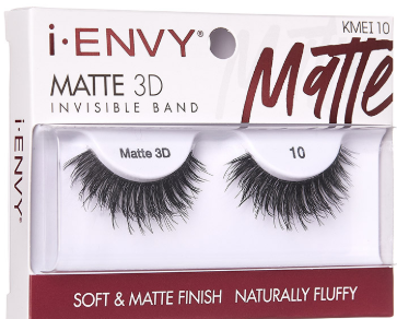 Kiss Envy Matte 3D Invisible Band Eyelashes: Elevate Your Lash Game- KMEI10