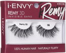 Pestañas postizas Kiss I Envy Remy 3D con banda invisible, 100% cabello humano - KREI06