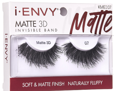 Kiss Envy Matte 3D Invisible Band Eyelashes: Elevate Your Lash Game- KMEI07