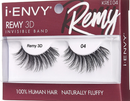 Pestañas postizas Kiss I Envy Remy 3D con banda invisible, 100% cabello humano - KREI04