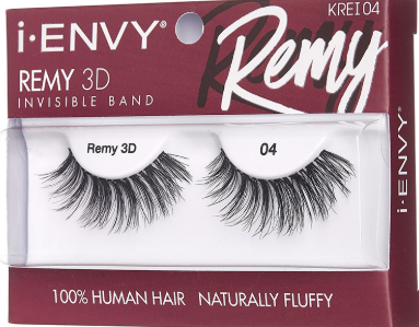 Kiss I Envy Remy 3D Invisible Band 100% Human Hair Eyelashes-KREI04