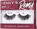 Pestañas postizas Kiss I Envy Remy 3D con banda invisible, 100% cabello humano - KREI05