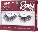 Pestañas postizas Kiss I Envy Remy 3D con banda invisible, 100% cabello humano - KREI06