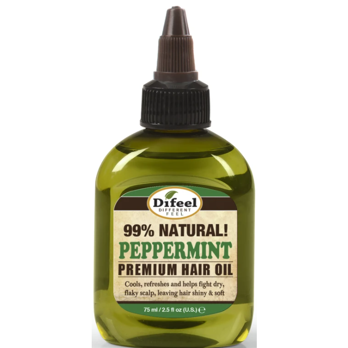 DIFEEL PREMIUM NATURAL HAIR OIL - PEPPERMINT OIL 2.5 OZ.