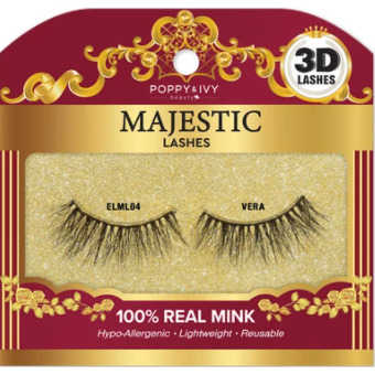 Poppy & Ivy Majestic 3D LASHES 100% REAL MINK Series-04 Vera (M9)