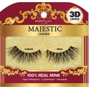 Poppy & Ivy Majestic 3D LASHES 100% REAL MINK Series-05 India (M9)