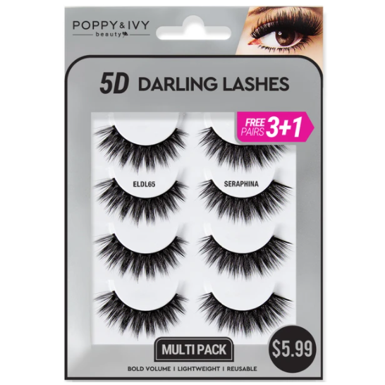 5D DARLING LASHES ELDL65 Seraphina - 4 PAIRS (M11)
