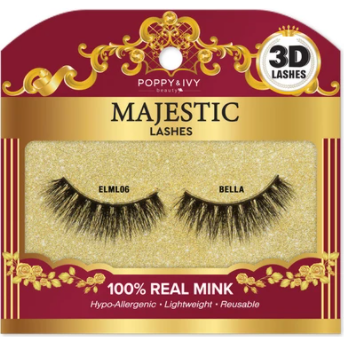 Poppy & Ivy Majestic 3D LASHES 100% REAL MINK Series-06 Bella (B00018)