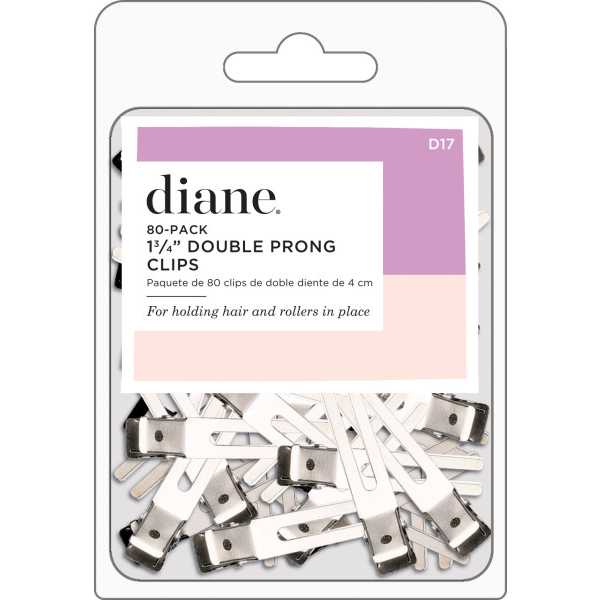 DIANE DOUBLE PRONG CLIPS 80 PACK D17 (25)