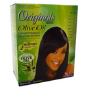 Sistema de alisado acondicionador con aceite de oliva orgánico de Africa's Best Regular - Kit de 2 aplicaciones (Regular)