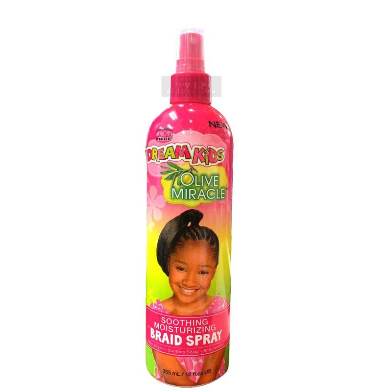 African Pride Dream Kids Olive Miracle Soothing Moisturizing Braid Spray 12 oz